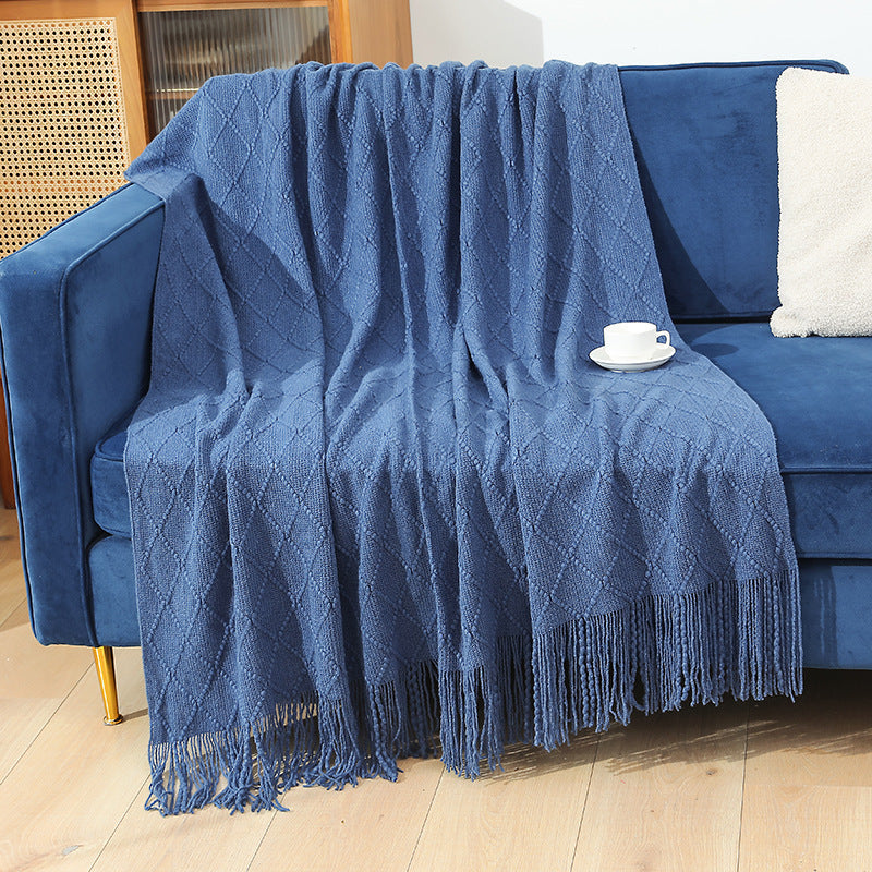 Damer cozy strikket teppe Skanto