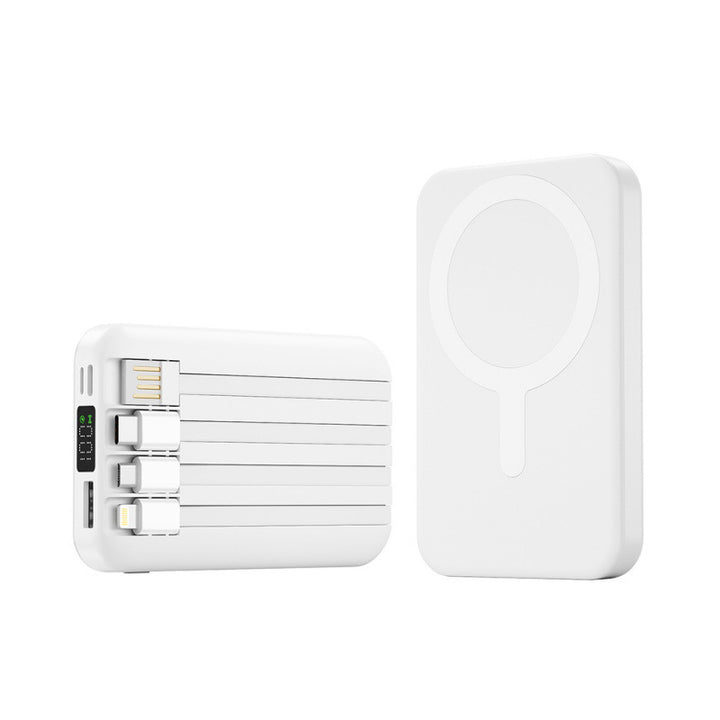 Bærbar powerbank med integrert kabelhøyttaler og hurtiglading Skanto