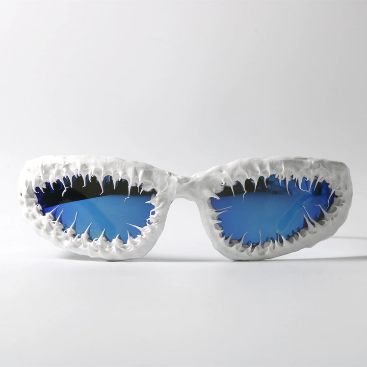 Damer kreativ design-solbrille med unik strukturert ramme Skanto