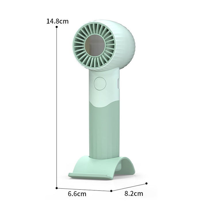 Kvinnelig bærbar mini håndvifte med integrert holder Skanto