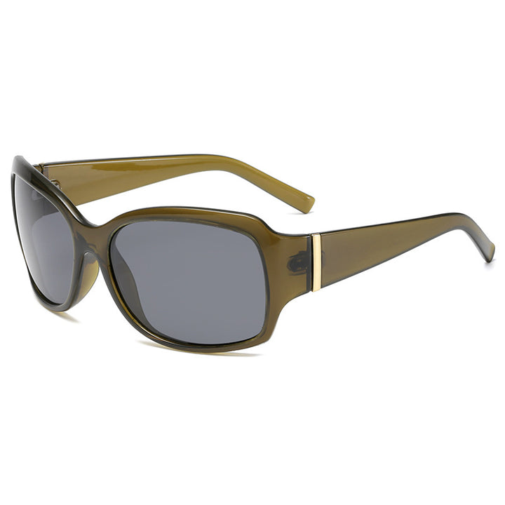 Dame stilfull oversized solbrille med elegant mønster Skanto