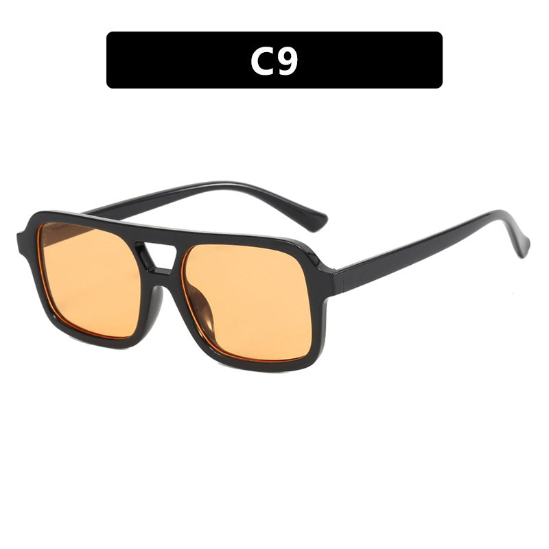 Women's modern square sunglasses with protective UV filter and transparent frame Skanto