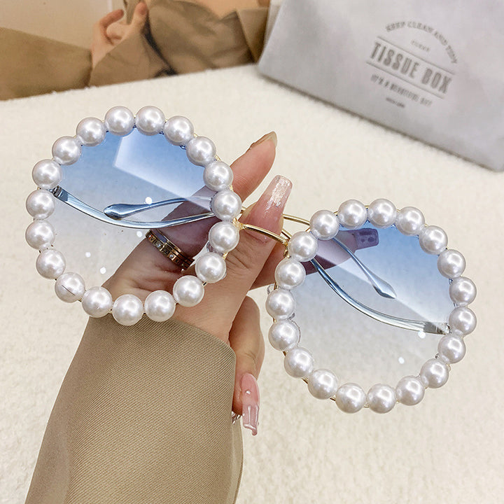 Damer elegant oversized solbriller med stilfull transparent ramme Skanto