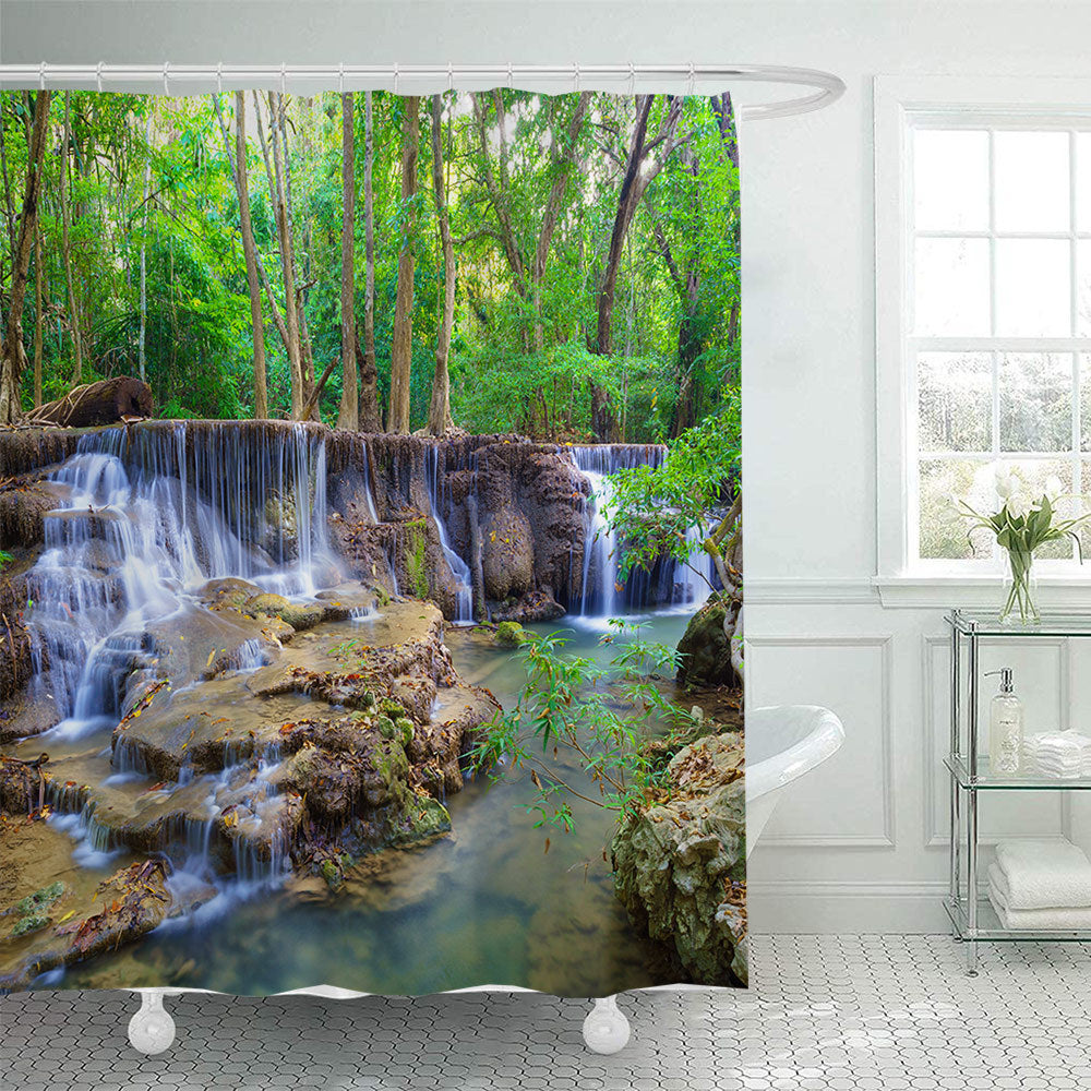 Scenic Waterfall Print Dusjforheng Skanto