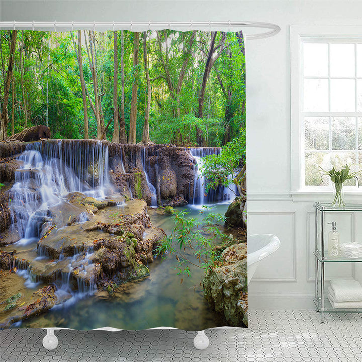 Scenic Waterfall Print Dusjforheng Skanto