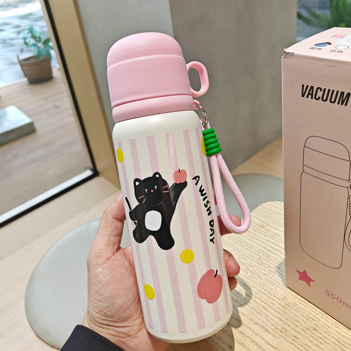 Damen Isolier-Trinkflasche mit sicherem Tragegriff und kreativem Tierdesign Skanto
