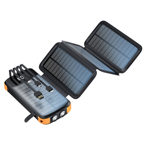 Solar Powerbank med Trådløs Ladefunksjon Fra Skanto