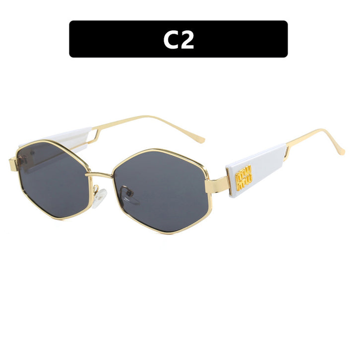 Women's Geometric Sunglasses with Fashionable Design and UV Protection Skanto