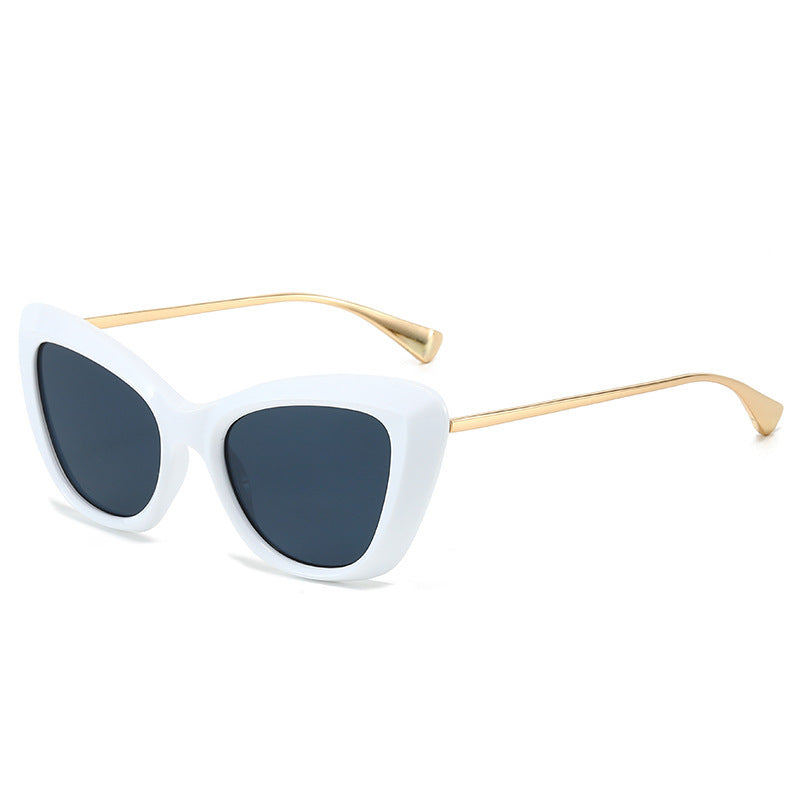 Dame Cat-Eye solbriller med elegant metallramme Skanto