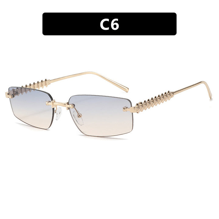 Women's square sunglasses with filigree frame and luxurious details Skanto