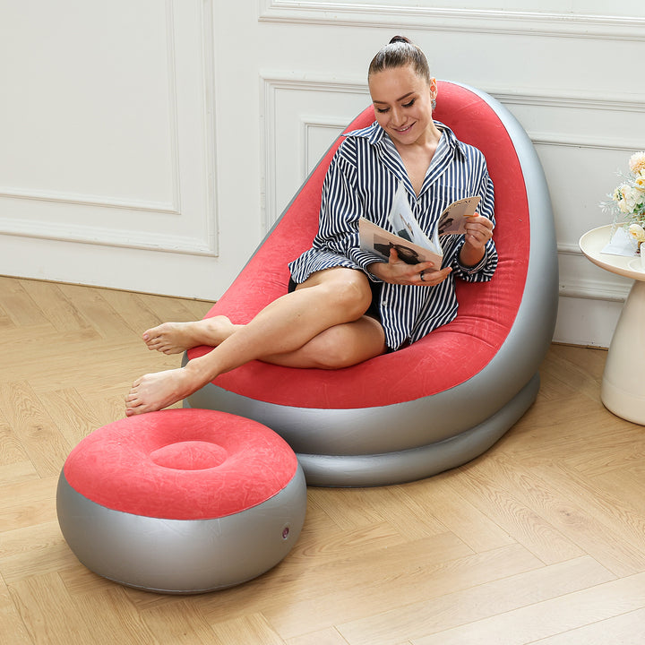 Kvinnenes oppblåsbare komfortsofa med ergonomisk ryggstøtte Skanto