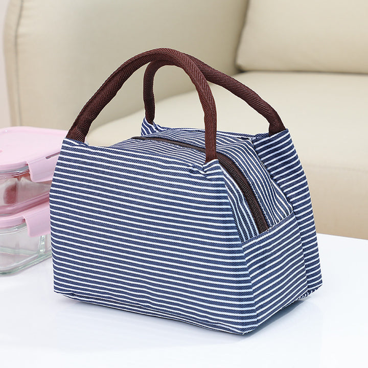 Isolert lunsjbag med elegant stripemønster Skanto