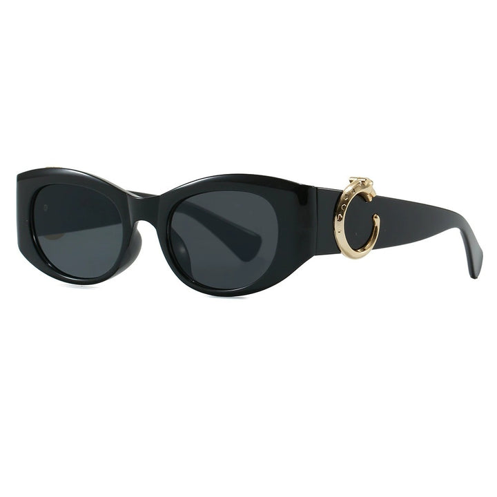 Dame elegant Cat-Eye solbriller med gulldetaljer Skanto