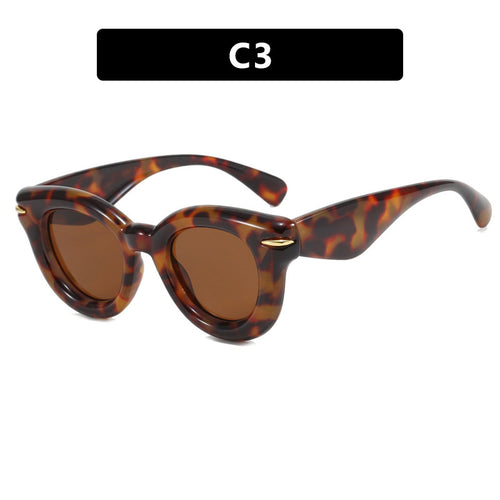 Dame Cat-Eye solbriller med ekstravagant ramme og beskyttende UV-beskyttelse Skanto