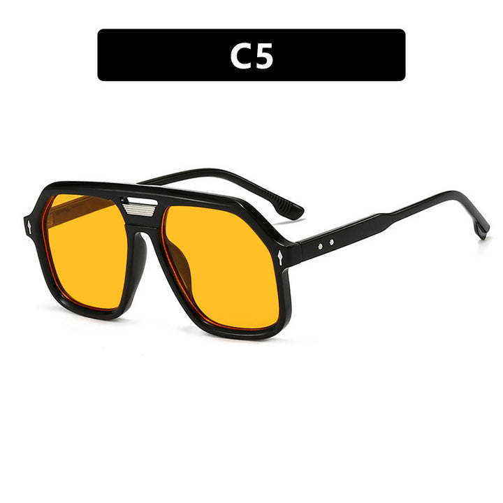 Women's oversized sunglasses with polygonal frame and UV protection Skanto