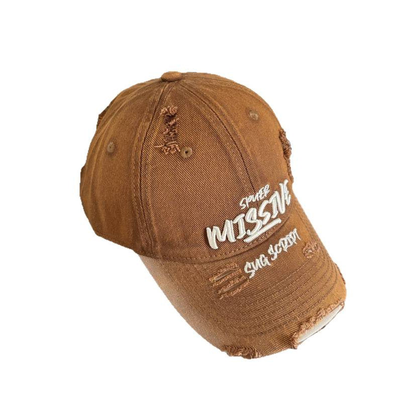 Kvinne Slitt Denim Justerbar Baseball Caps Skanto