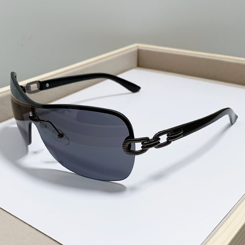 Unisex Chic Shield Solbriller Skanto