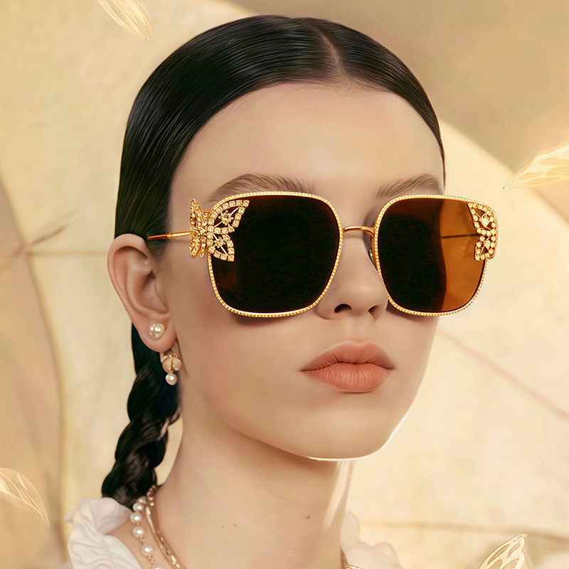 Women's extravagant glasses with sparkling details Skanto
