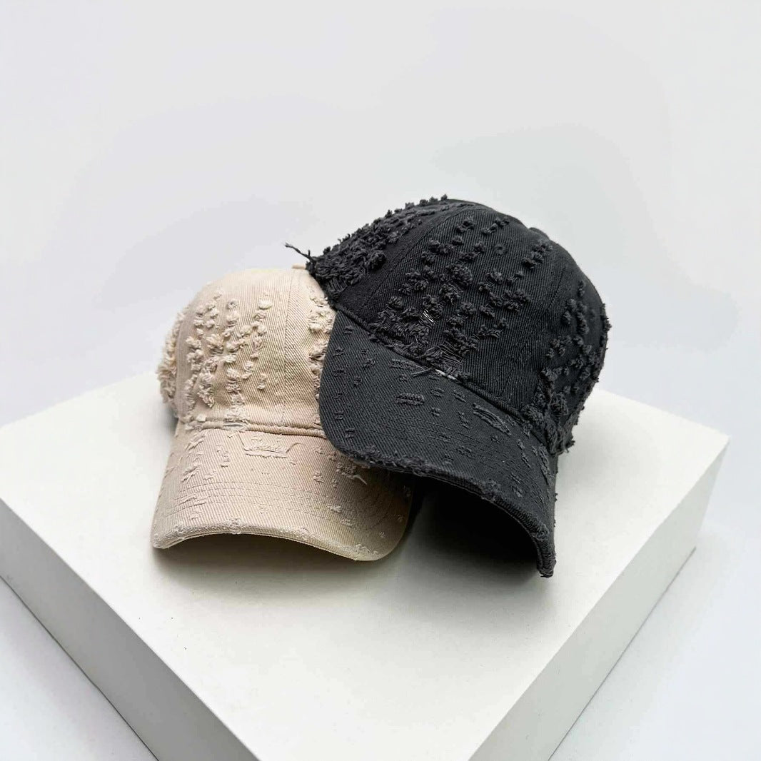 Dame's Distressed Teksturert Baseball Cap Skanto