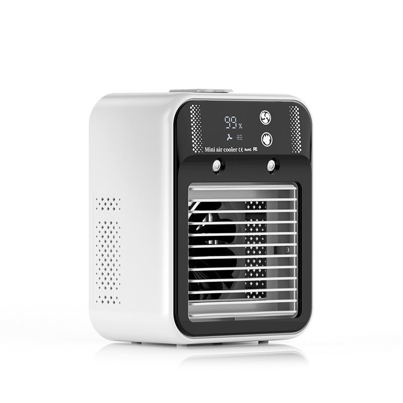 Unisex nan bærbar Mini-luftkjøler med luftfukter digitalt display USB-drift Skanto