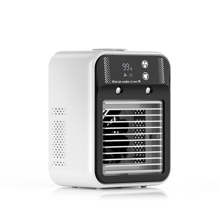 Unisex nan bærbar Mini-luftkjøler med luftfukter digitalt display USB-drift Skanto