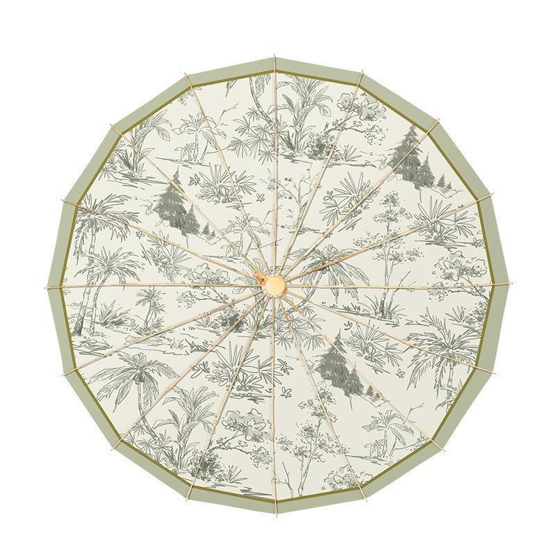 Damer elegant folder paraply med blomsterdesign Skanto