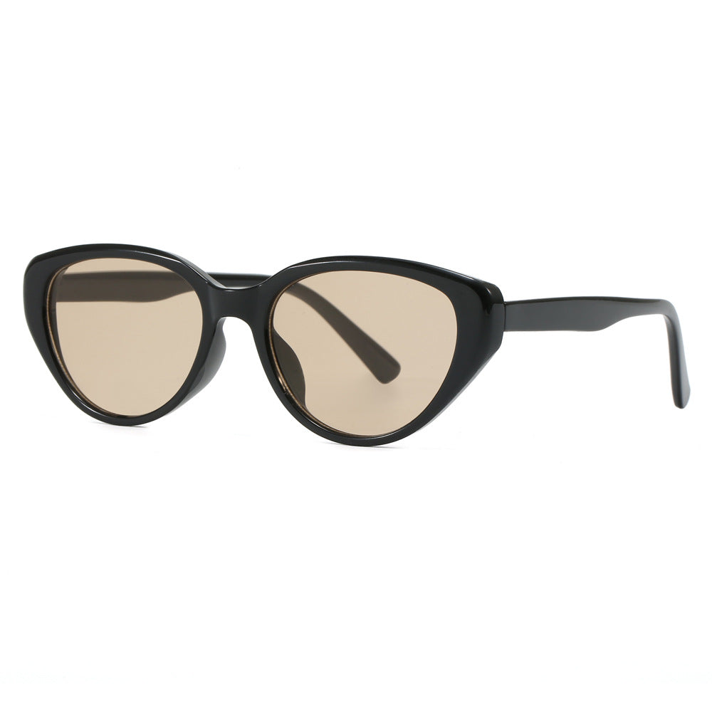Dame Cat-Eye Solbriller med trendy leopardmønster Skanto