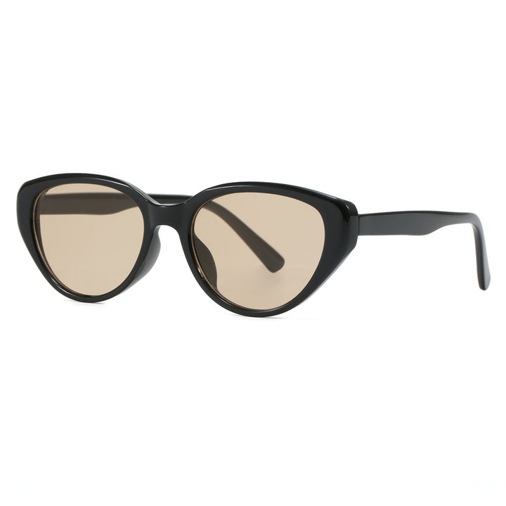 Dame Cat-Eye Solbriller med trendy leopardmønster Skanto