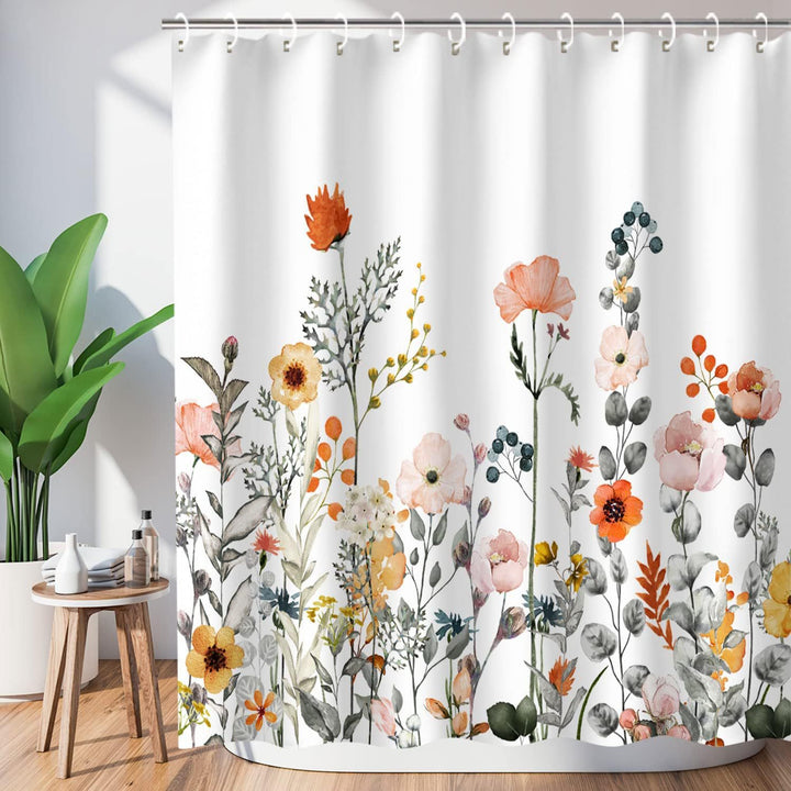 Blomster mønstrede badekar dusjforheng Skanto