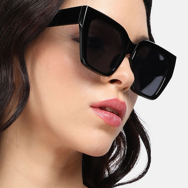 Women's geometric glasses in fashionable tortoise pattern Skanto