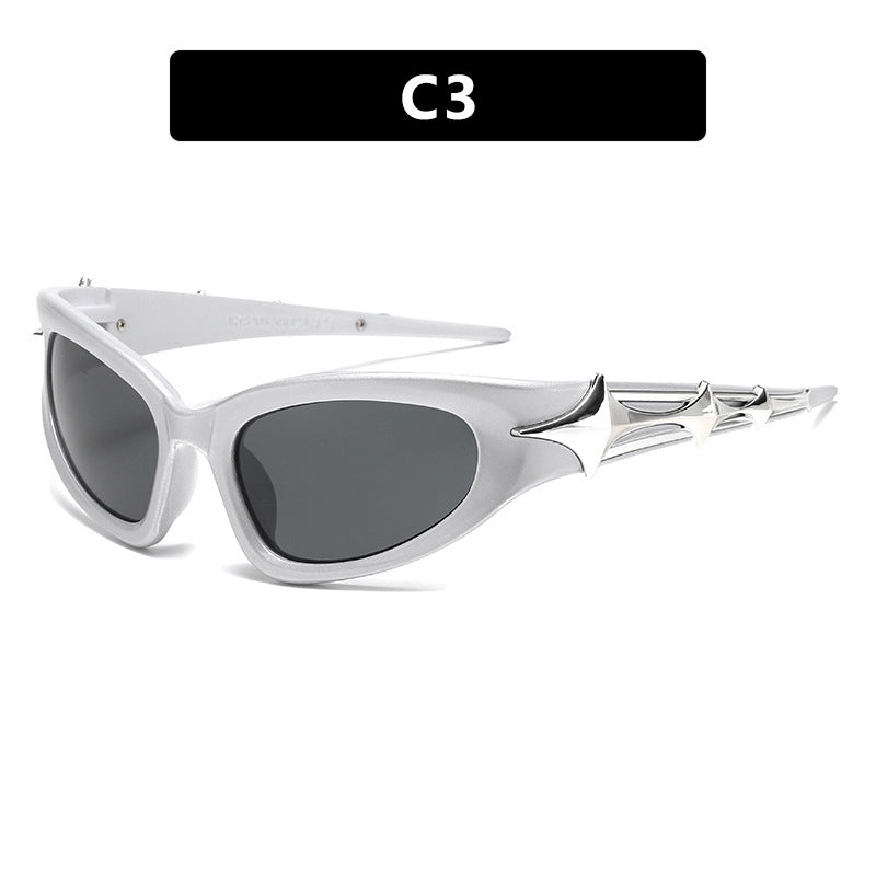 Women's futuristic sunglasses with unique star design Skanto