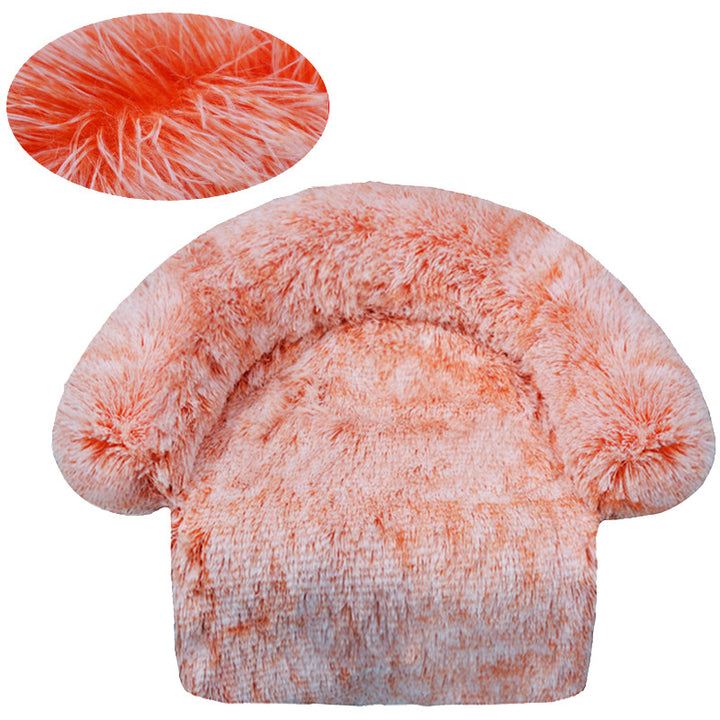 Fluffy Rund Sofa Hundeseng