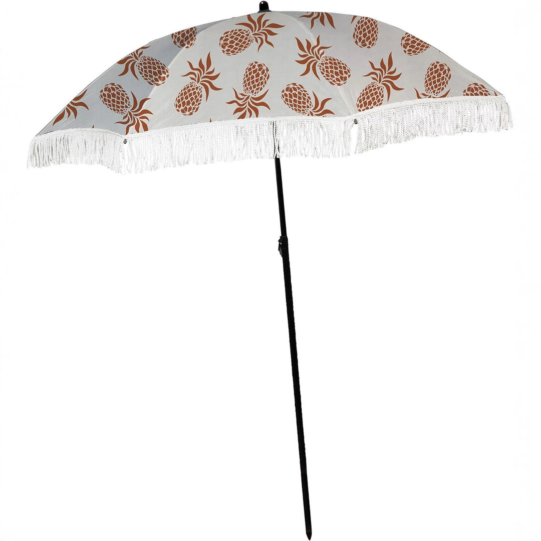 Dame Strand-solbeskyttelsesparasol med elegant frynse-design Skanto