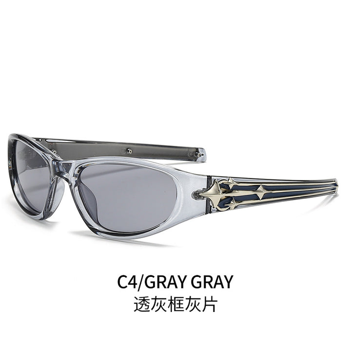 Dame Sporty solbrille i moderne design med stilfull metallramme Skanto