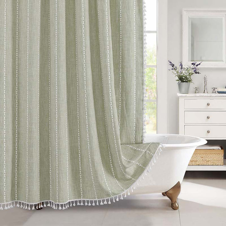 Teksturert Rutenett Design Vindusgardin Skanto