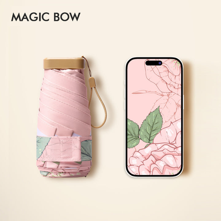 Dame floral sammenleggbare paraply Skanto