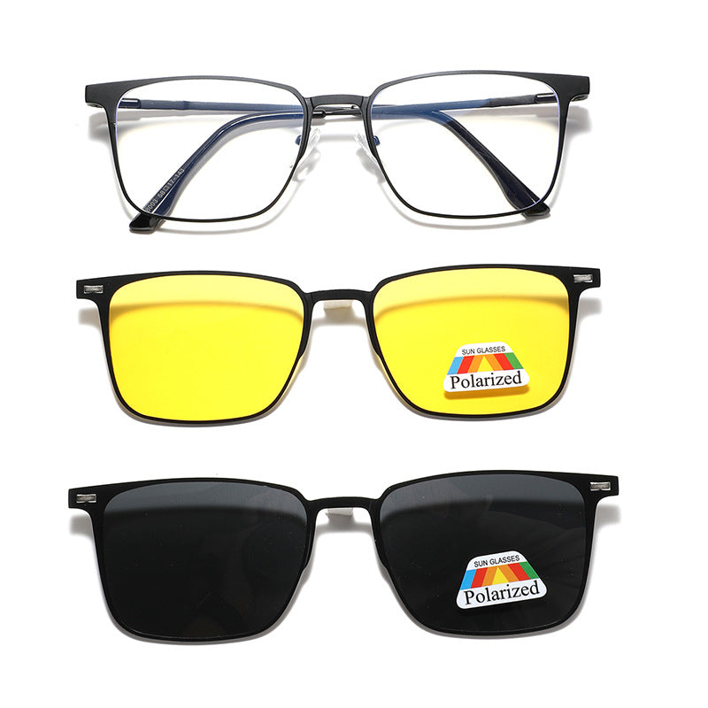 Dame fashionable solbrille med utskiftbare polariserende linser Skanto