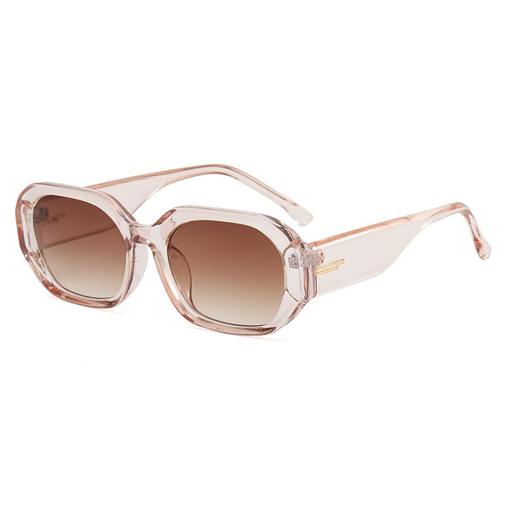 Dame moteriktig geometrisk solbrille med robust design Skanto