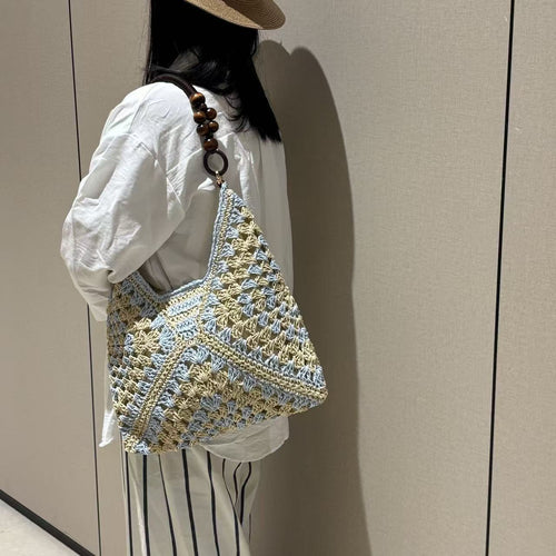 Håndknyttet bærenett i boho-stil Skanto