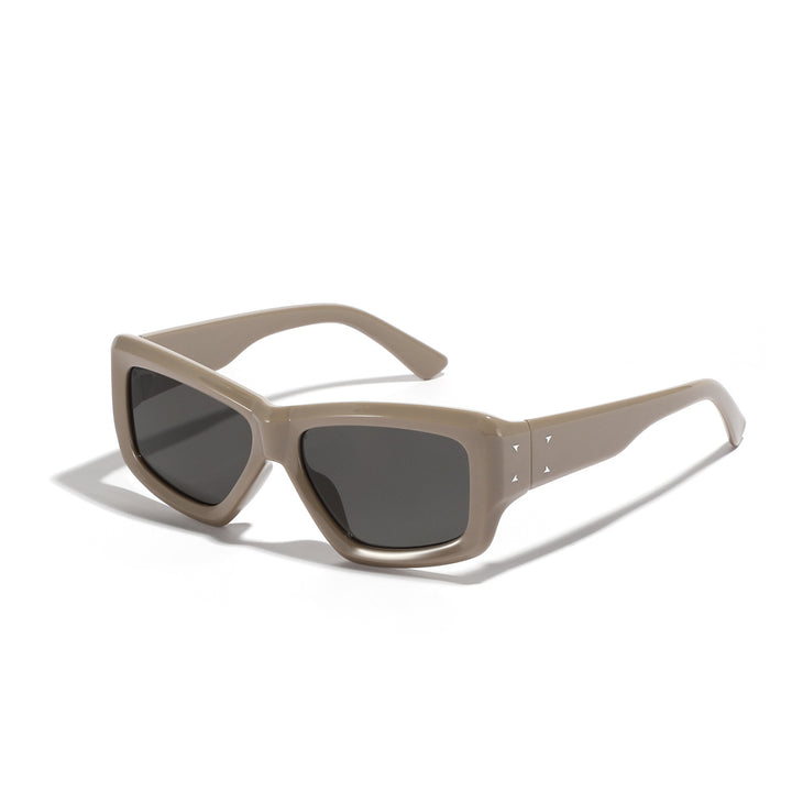 Damer oversized geometrisk solbrille med moderne ramme Skanto