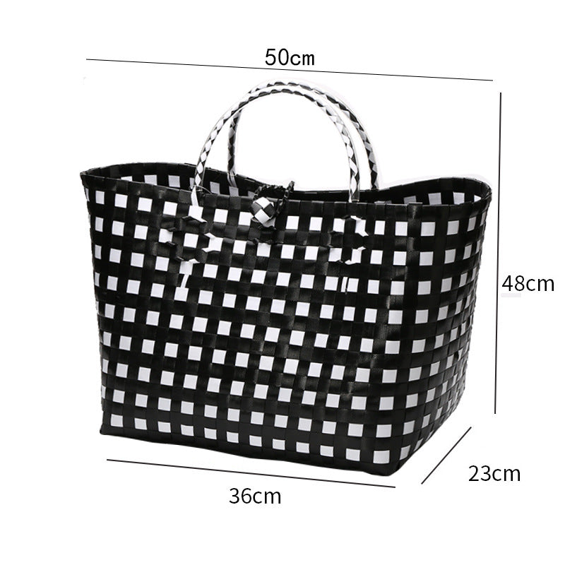 Stor kapasitet vevd handlebag Skanto