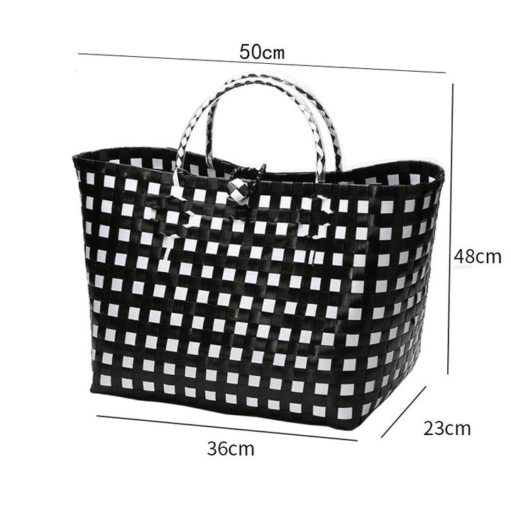 Stor kapasitet vevd handlebag Skanto
