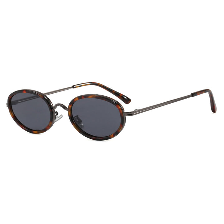 Women's elegant round sunglasses with modern metal frame Skanto