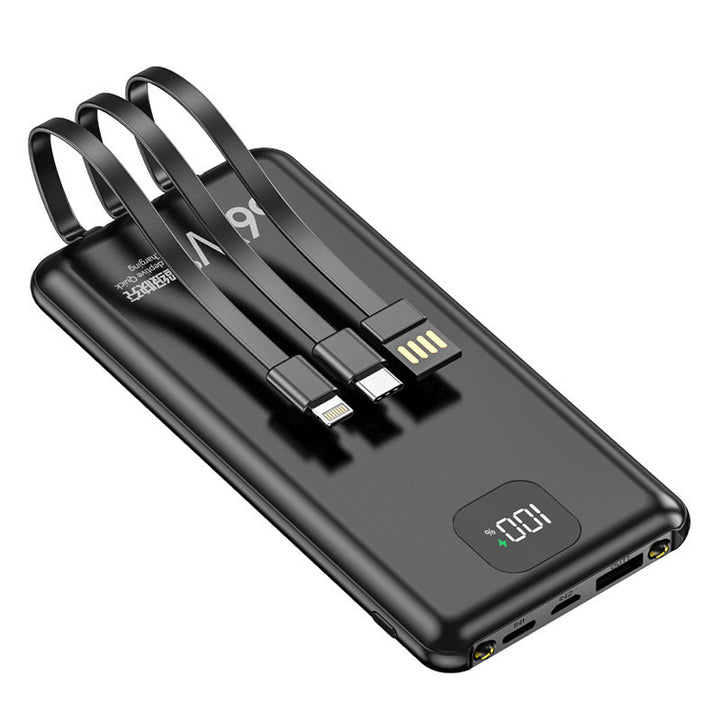 Kompakt powerbank med integrerte hurtigladeporter Skanto