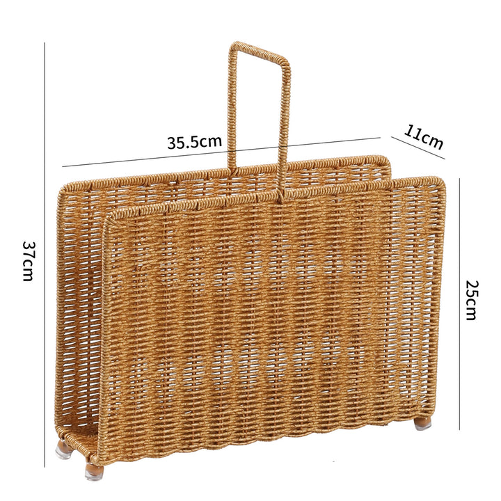 Unisex Håndvevd magasinstander med elegant design Skanto