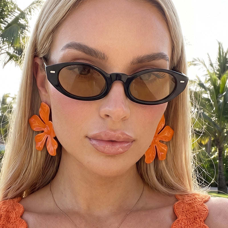 Women's Cat-Eye Sunglasses with Modern Transparent Frame Skanto