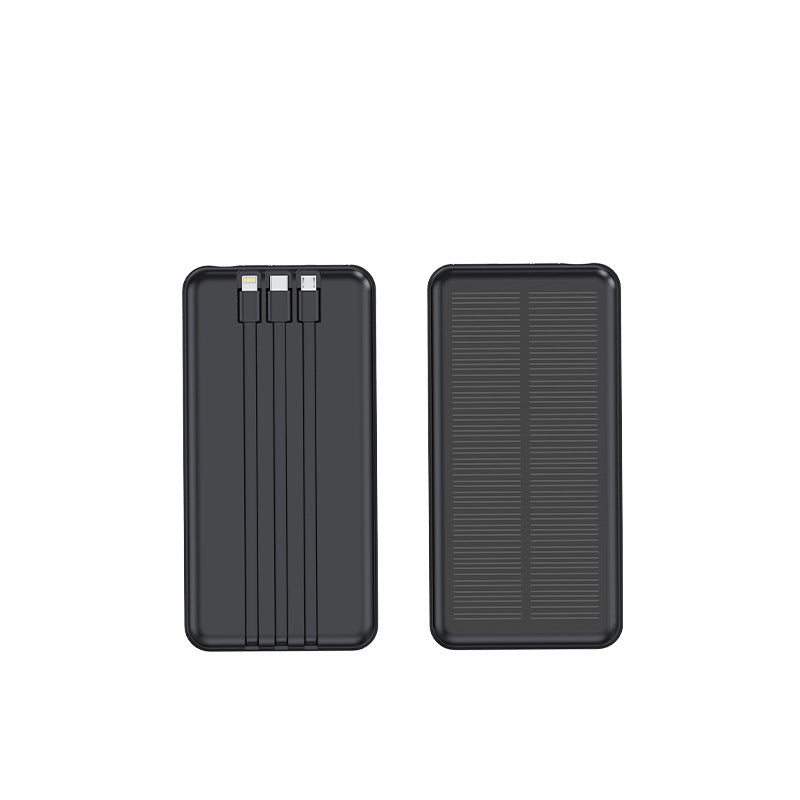 Solenergi Powerbank med Innebygde Ladekabler Skanto