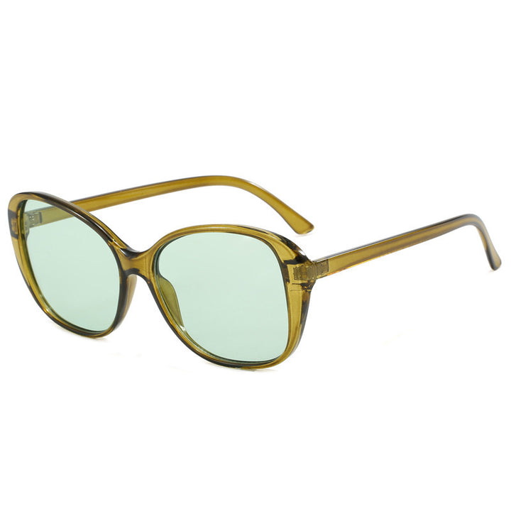 Dame Vintage solbrille med unik, bred ramme Skanto