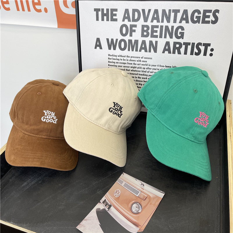 Kvinne Corduroy Grafisk Baseball Cap Skanto