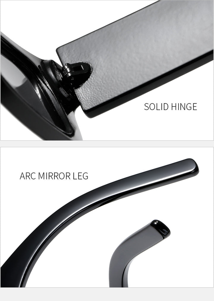 Dame moteriktig rektangulær solbrille i innovativ design Skanto